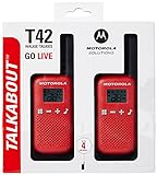 Motorola T42 RED - Walkie Talkie PMR446,...