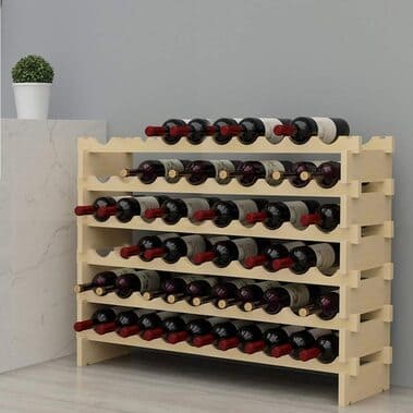 estantería Botellero de mesa de madera SE puede Pintar A Gusto Apilable ducomi Botellero Vino Modular ampliables para vino y Champagne Modular para 6 botellas 
